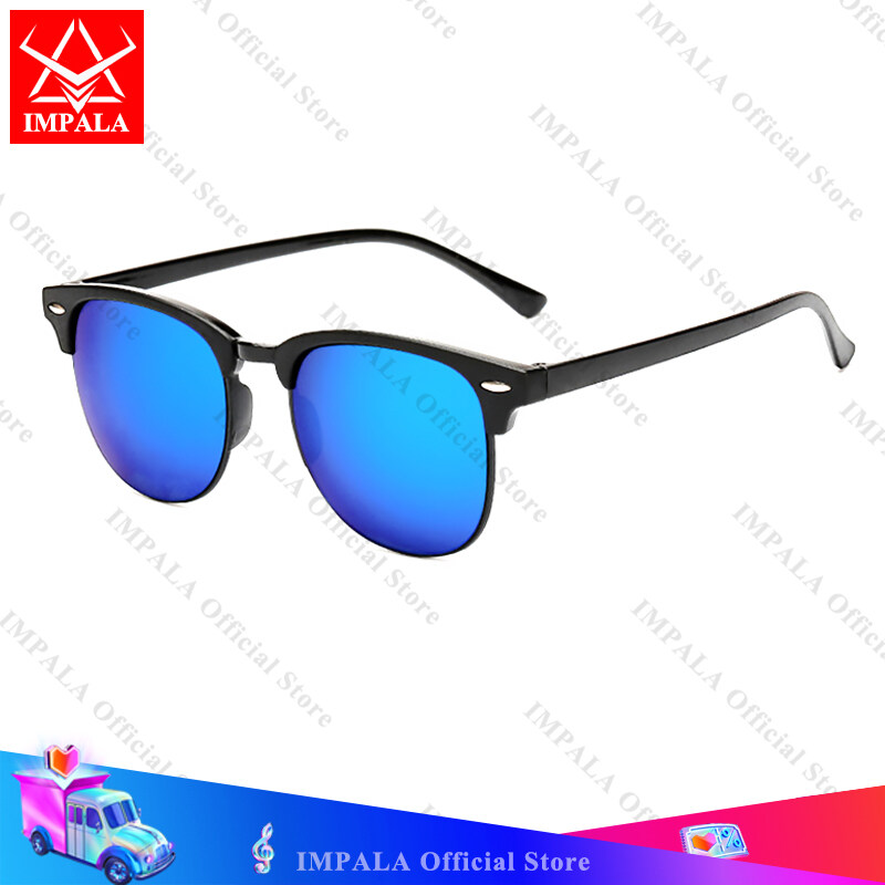 IMPALA QT1663W Fashion Sunglasses for Men and Women Black Spectacles UV400 Anti Glare Anti UV HD Lens Sun Glasses for Male Female Driving Fishing Eyeglasses