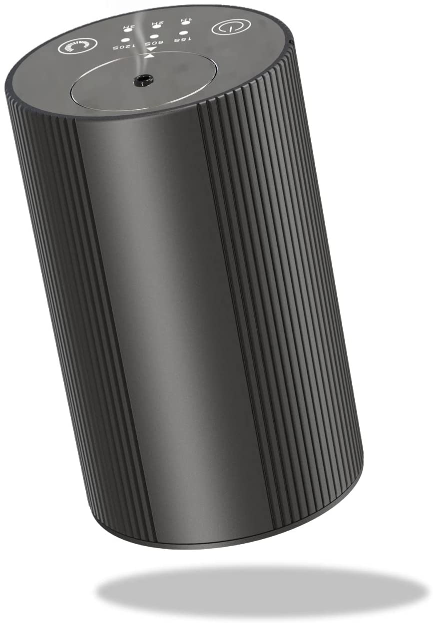 Aluminum Waterless Aroma Diffuser Essential Oil Nebulizer with Timing Function Long Lasting Fragrance