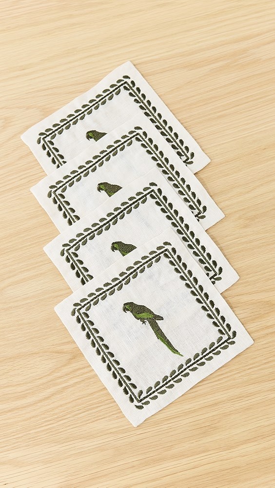 Dark Jungle Caica Cocktail Napkin Set of 4