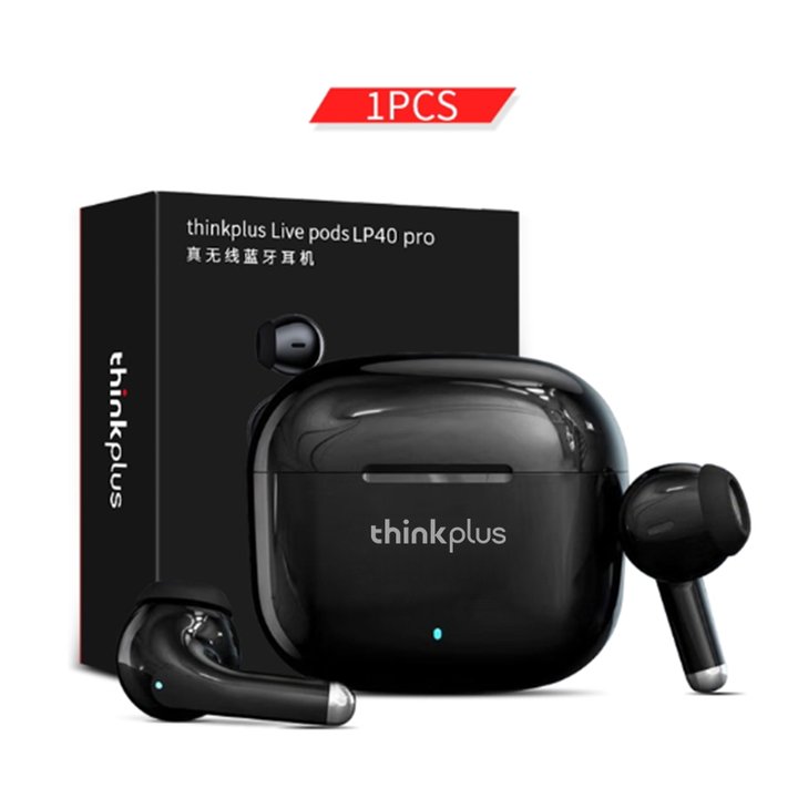 Lenovo Thinkplus LP40 Pro TWS Bluetooth Earphones Wireless Earbuds Bluetooth 5.1 with Charging Box Mic Support Call Video for IPhone Android Universal Mobile Phone
