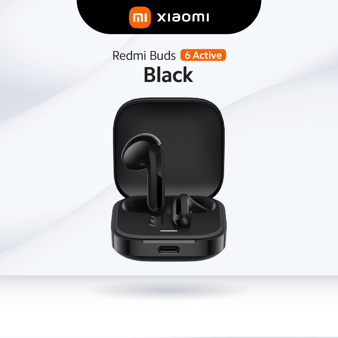 Xiaomi Redmi Buds 6 Active | TWS Earbuds | Dual-Mic Noise Reduction | 30 Hour Battery Life | Bluetooth 5.4 | IPX4 Rating